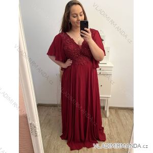 šaty plesové elegantní společenské krátký rukáv dámské nadrozměr (2XL/3XL ONE SIZE) ITALSKÁ MÓDA IMM2361107pl