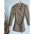 Women's Long Sleeve Jacket/Coat (S-XL) ITALIAN FASHION IMPGM237704-02 Beige S