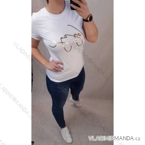 Tričko krátký rukáv dámské (S/M/L ONE SIZE) ITALSKÁ MÓDA IM4211097/DR/DU