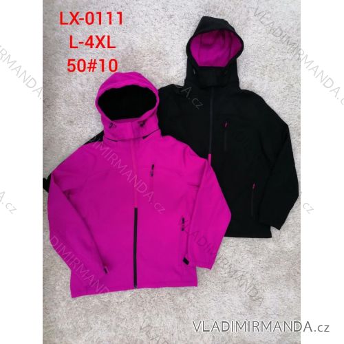 Bunda softshellová s kapucí dámská nadrozměr (L-4XL) ACTIVE SPORT ACT23LX-0111