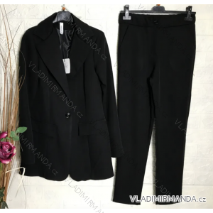 Souprava kalhoty a sako dlouhý rukáv dámská (S-XL) ITALSKÁ MÓDA IMPGM237879-1