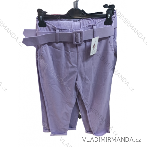 Kalhoty dlouhé s páskem dámské (S/M ONE SIZE) ITALSKá MODA IM323020