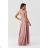 Women's Sleeveless Long Party Dress (34-54) POLISH FASHION PMLMR23MILENA-4 Pink 34