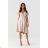 Women's short sleeve party dress (36-50) POLISH FASHION PMLMR23LUNA-2 beige 36