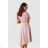 Women's short sleeve party dress (36-50) POLISH FASHION PMLMR23LUNA-3 pink 36