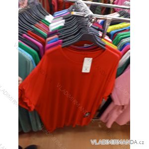 Tunika oversize krátký rukáv dámská nadrozměr (XL/2XL ONE SIZE) ITALSKÁ MÓDA IMBM23042