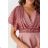 Women's short sleeve party dress (36-52) POLISH FASHION PMLMR23ELENA-1 pink 36