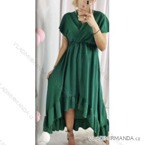 Women's Long Chiffon Short Sleeve Dress (S/M ONE SIZE) ITALIAN FASHION IMWGM23456