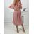 Women's Long Chiffon Short Sleeve Dress (S/M ONE SIZE) ITALIAN FASHION IMWGM23456