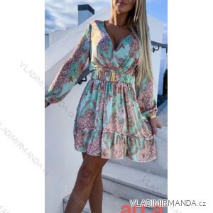 Women's Long Chiffon Short Sleeve Dress (S/M ONE SIZE) ITALIAN FASHION IMWGM23456