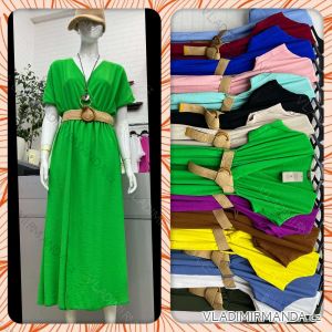 Women's Long Chiffon Short Sleeve Dress (S/M ONE SIZE) ITALIAN FASHION IMWGM23456