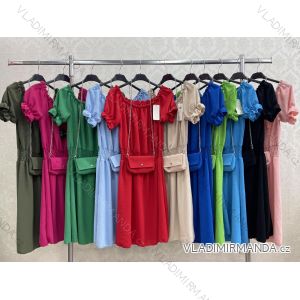 Women's Long Chiffon Short Sleeve Dress (S/M ONE SIZE) ITALIAN FASHION IMWGM23456