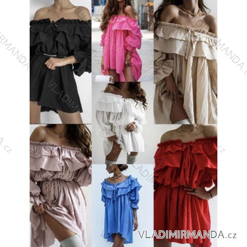 Women's Long Chiffon Short Sleeve Dress (S/M ONE SIZE) ITALIAN FASHION IMWGM23456