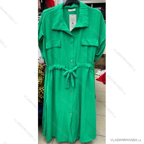 Women's Long Chiffon Short Sleeve Dress (S/M ONE SIZE) ITALIAN FASHION IMWGM23456