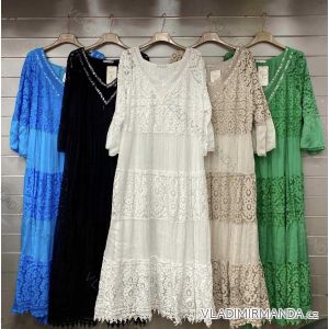 Women's Long Chiffon Short Sleeve Dress (S/M ONE SIZE) ITALIAN FASHION IMWGM23456