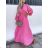 Women's Long Elegant Chiffon Belt Long Sleeve Dress (S/M ONE SIZE) ITALIAN FASHION IMWGB231009