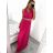 Women's Long Party Elegant Sleeveless Dress (S/M ONE SIZE) ITALIAN FASHION IMPSH223598/DU Red