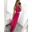 Women's Long Party Elegant Sleeveless Dress (S/M ONE SIZE) ITALIAN FASHION IMPSH223598/DU Red