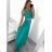 Women's Long Party Elegant Sleeveless Dress (S/M ONE SIZE) ITALIAN FASHION IMPSH223598/DU Red