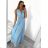 Women's Long Party Elegant Sleeveless Dress (S/M ONE SIZE) ITALIAN FASHION IMPSH223598/DU Red