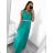 Women's Long Party Elegant Sleeveless Dress (S/M ONE SIZE) ITALIAN FASHION IMPSH223598/DU Red