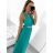 Women's Long Party Elegant Sleeveless Dress (S/M ONE SIZE) ITALIAN FASHION IMPSH223598/DU Red