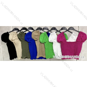 Top croptop krátký rukáv dámský (S/M ONE SIZE) ITALSKÁ MÓDA IMPLP2320070070
