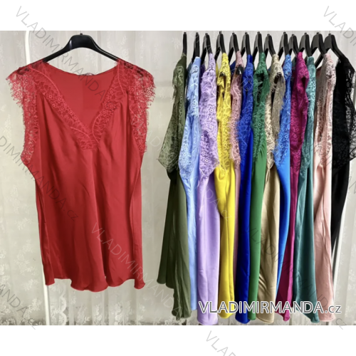 Top tričko bez rukávu dámské (S/M ONE SIZE) ITALSKÁ MÓDA IMPLP2330650063