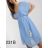 Women's Long Summer Short Sleeve Dress (S / M ONE SIZE) ITALIAN FASHION IMWB22026