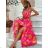 Long summer dress with straps for women (S/M ONE SIZE) ITALIAN FASHION IMWP231109