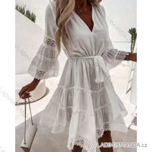 Women's Long Chiffon Short Sleeve Dress (S/M ONE SIZE) ITALIAN FASHION IMWGM23456