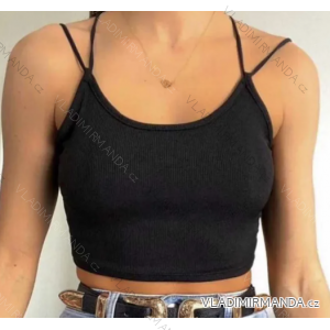 Crop top na ramínka dámský (S/M ONE SIZE) ITALSKÁ MÓDA IMPCF2320824MICRO