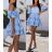 Women's Long Chiffon Short Sleeve Dress (S/M ONE SIZE) ITALIAN FASHION IMWGS231048