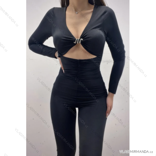 Women's Long Long Sleeve Jumpsuit (S/M ONE SIZE) ITALIAN FASHION IMPCF2326644