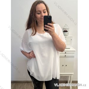 Tunika krátký rukáv dámská nadrozměr (2XL/3XL/4XL ONE SIZE) ITALSKá MODA IM323030