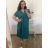 Women's Plus Size Short Sleeve Oversize Dress (3XL/4XL ONE SIZE) ITALIAN FASHION IMC23132 3xl / 4xl Medium blue