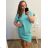 Women's Plus Size Short Sleeve Oversize Dress (3XL/4XL ONE SIZE) ITALIAN FASHION IMC23132