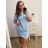 Women's Plus Size Short Sleeve Oversize Dress (3XL/4XL ONE SIZE) ITALIAN FASHION IMC23132