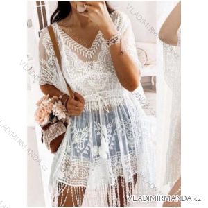 Women's Long Chiffon Short Sleeve Dress (S/M ONE SIZE) ITALIAN FASHION IMWGM23456