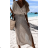 Women's Long Summer Short Sleeve Dress (S/M ONE SIZE) ITALIAN FASHION IMPGM238508