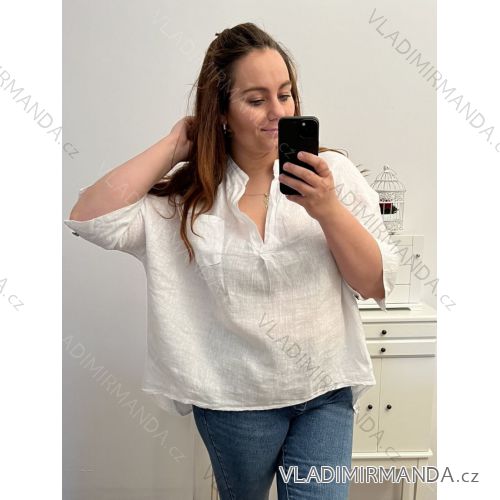 Tunika 3/4 rukáv dámská nadrozměr (3XL/4XL/5XLONE SIZE) ITALSKá MóDA IM42383153