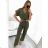 Women's Short Sleeve Long Belted Jumpsuit (S/M ONE SIZE) ITALIAN FASHION IMWB23200