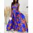 Women's long summer dress with straps (S/M ONE SIZE) ITALIAN FASHION IMD23290