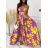 Women's long summer dress with straps (S/M ONE SIZE) ITALIAN FASHION IMD23290