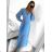 Women's Long Elegant Chiffon Belt Long Sleeve Dress (S/M ONE SIZE) ITALIAN FASHION IMWGB231009