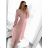 Women's Long Elegant Chiffon Belt Long Sleeve Dress (S/M ONE SIZE) ITALIAN FASHION IMWGB231009